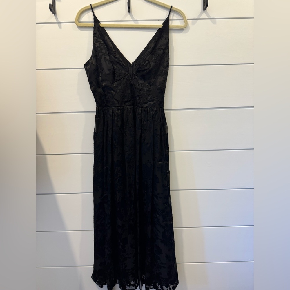 White House Black Market Black Midi Dress